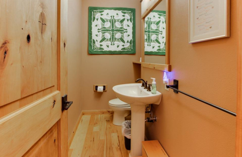 Bathroom at Olympic Foothills Lodge.