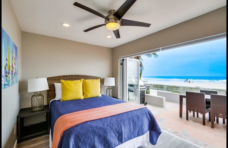 Rental bedroom at Surf Style Vacation Homes.