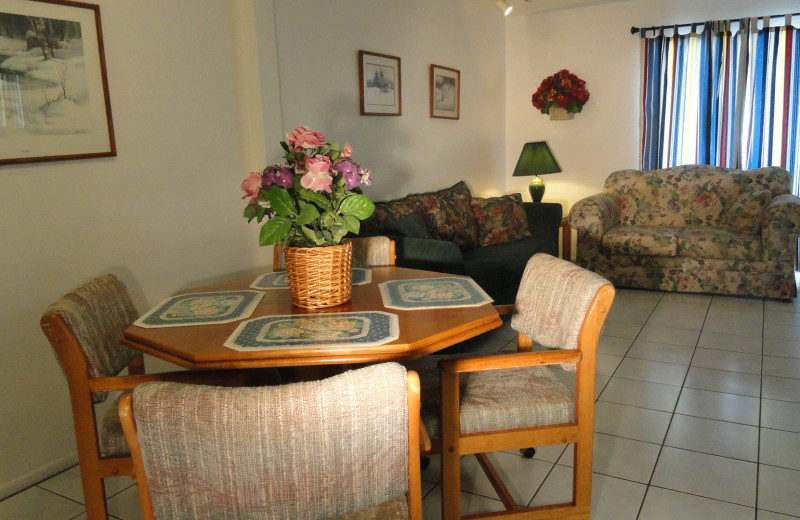 Guest dining area at Bermuda Bay Resort.