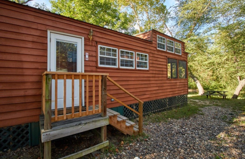 Cabin exterior at MarVal Resort.