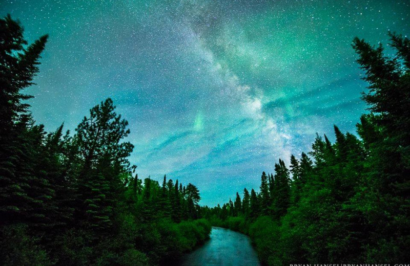 Northern lights at Cascade Lodge.