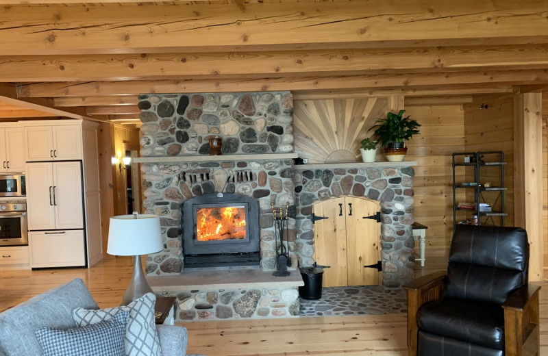 Cabin living room at Stonegate on Superior.