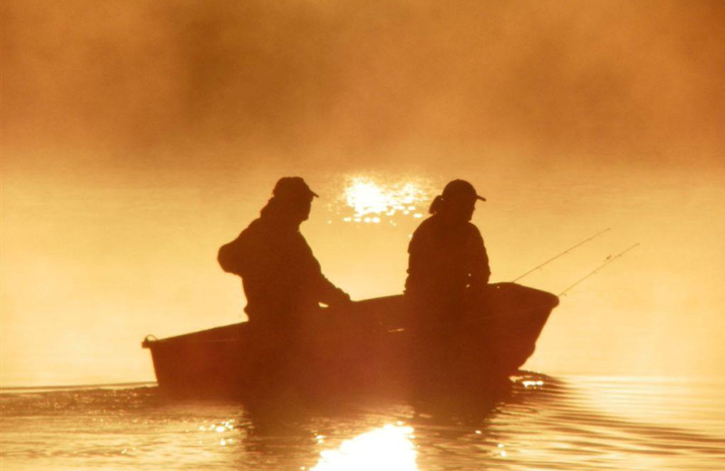 Fishing at Five Lakes Resort.