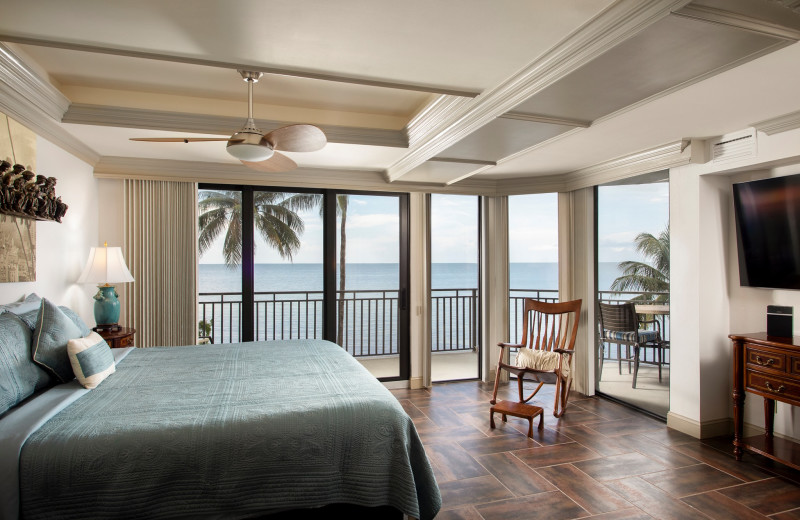 Rental bedroom at 1800 Atlantic, All Florida Keys Property Management.