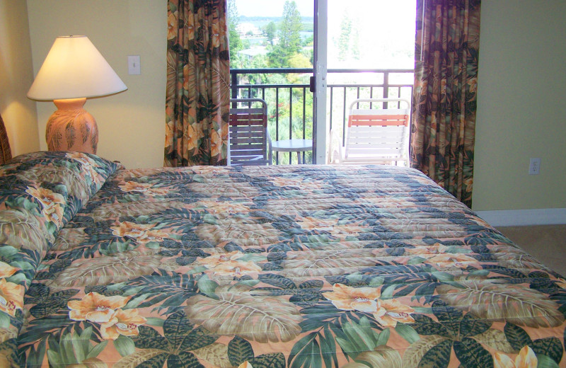 Rental bedroom at Madeira Bay Resort.