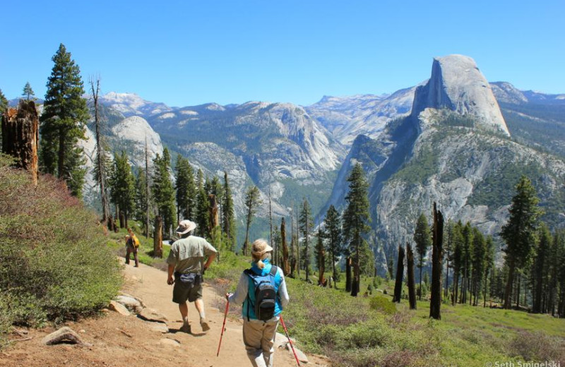 Hiking near Yosemite's Scenic Wonders.