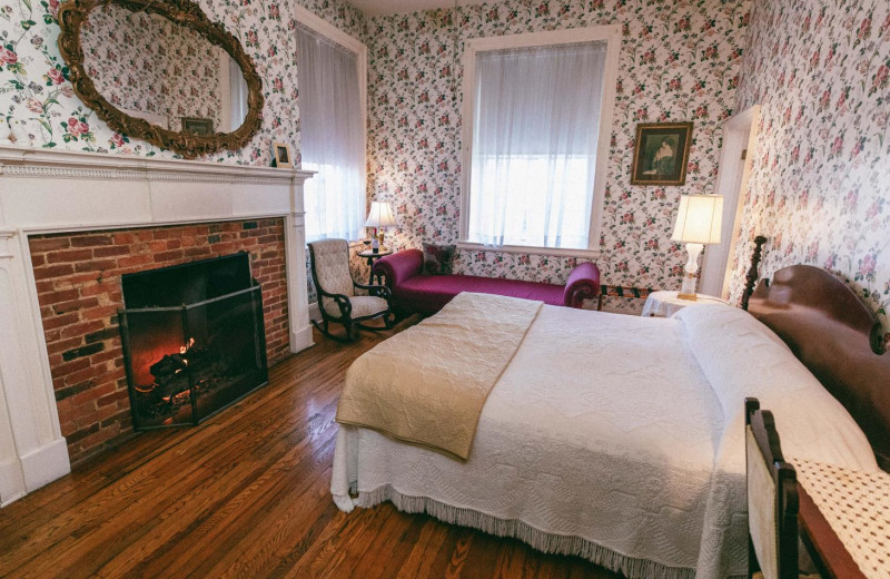 Guest room at The Golden Eagle Inn.