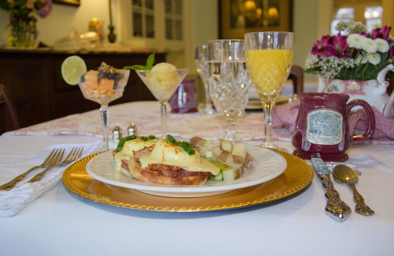 Breakfast at The Brenham House Bed & Breakfast.