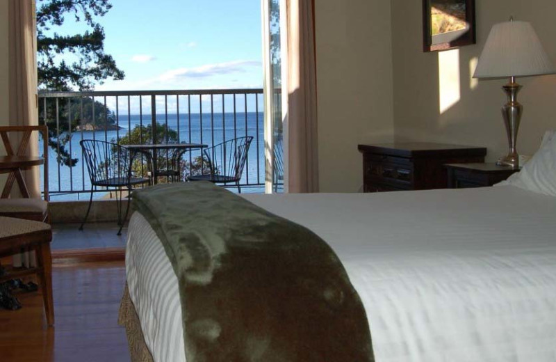 Guest room at Mayne Island Resort and Spa.