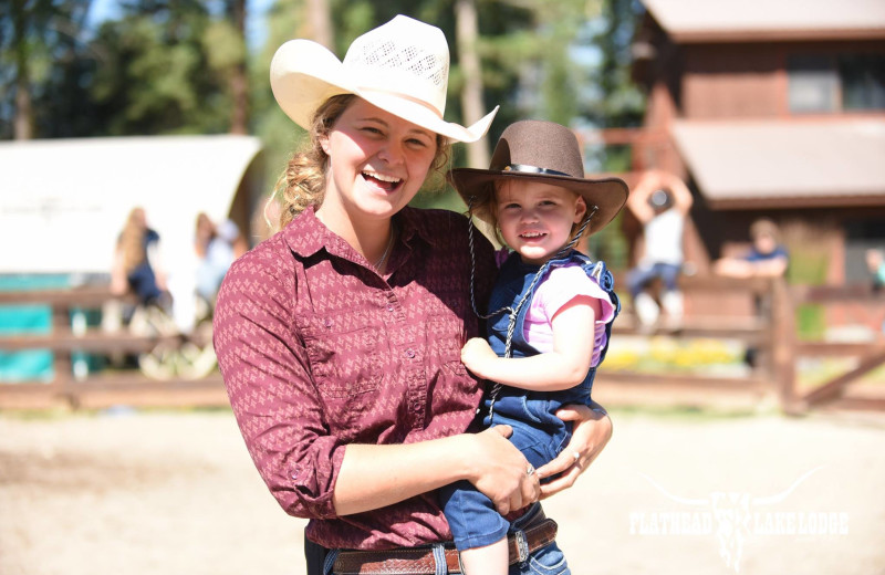 Family at Averill's Flathead Lake Lodge.