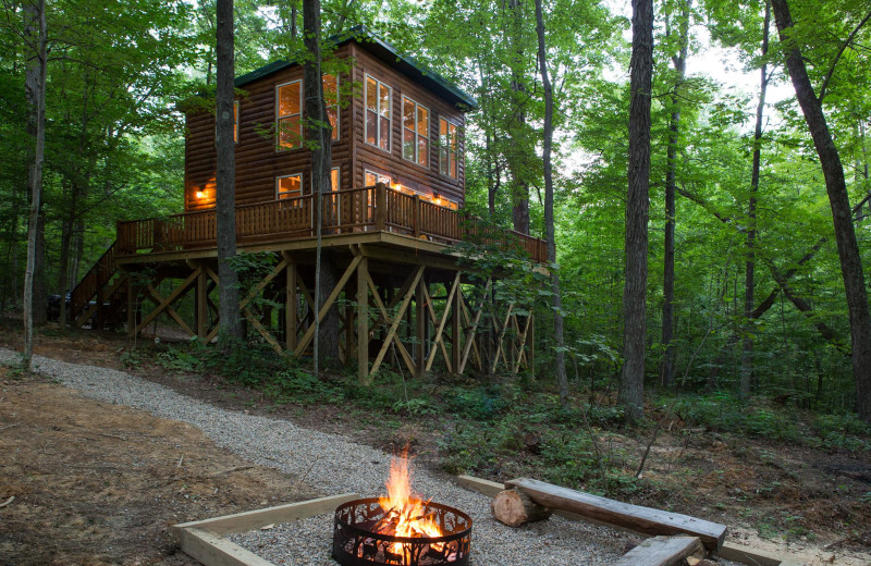 Cabin exterior at Corban Cabin Getaways.