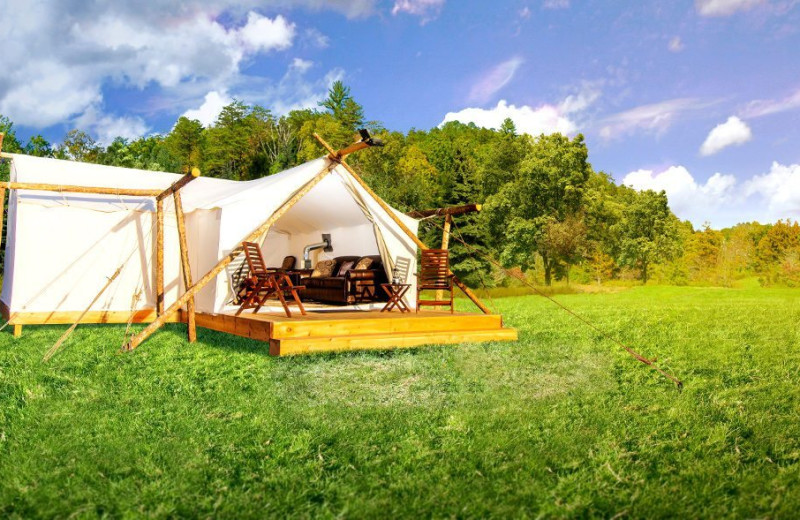 Exterior view of Under Canvas Great Smoky Mountains.