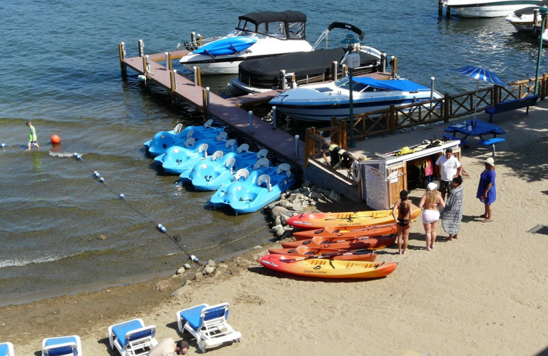 Lake activities at  Surfside on the Lake Hotel & Suites.