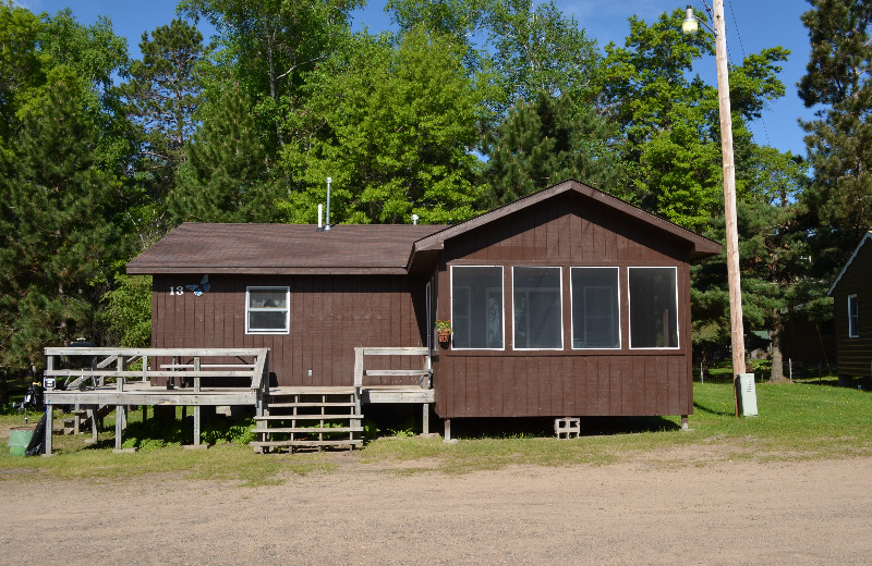 Cabin exterior at Bay View Lodge.