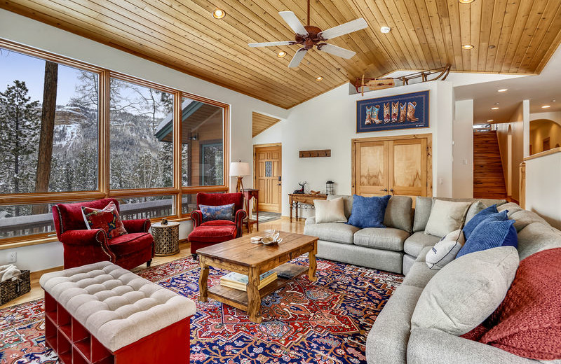 Rental living room at Durango Colorado Vacations.