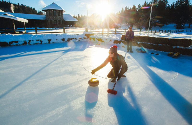 Curling at The Resort at Paws Up.