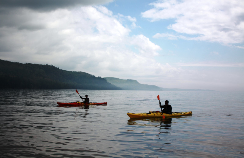 Kayaking at Aqua Log Cabin Resort.