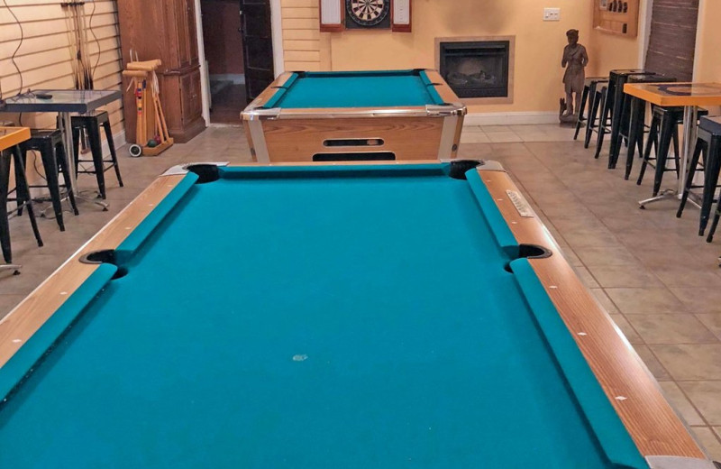 Rec room at Hammo's Lodge.