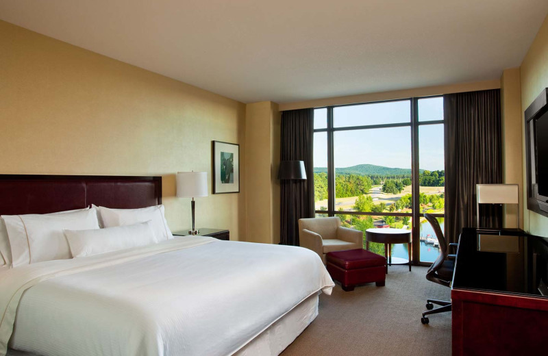 Guest room at The Westin Huntsville.