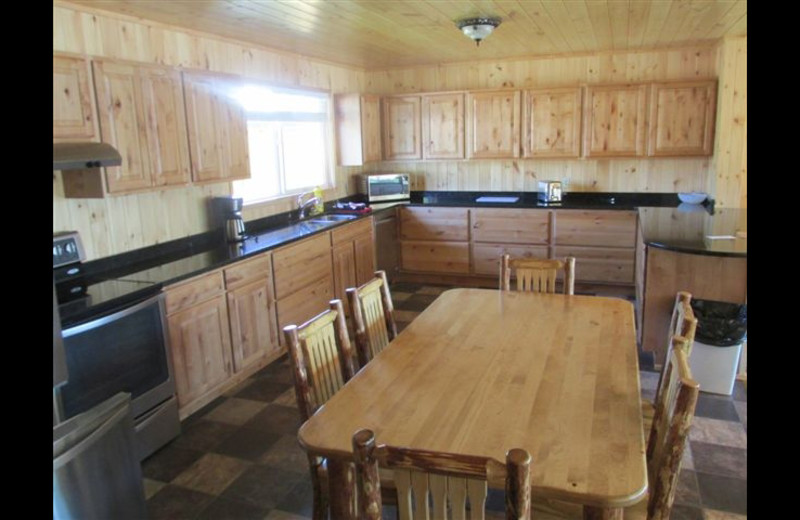 Lodge kitchen at Paradise Cove Resorts.