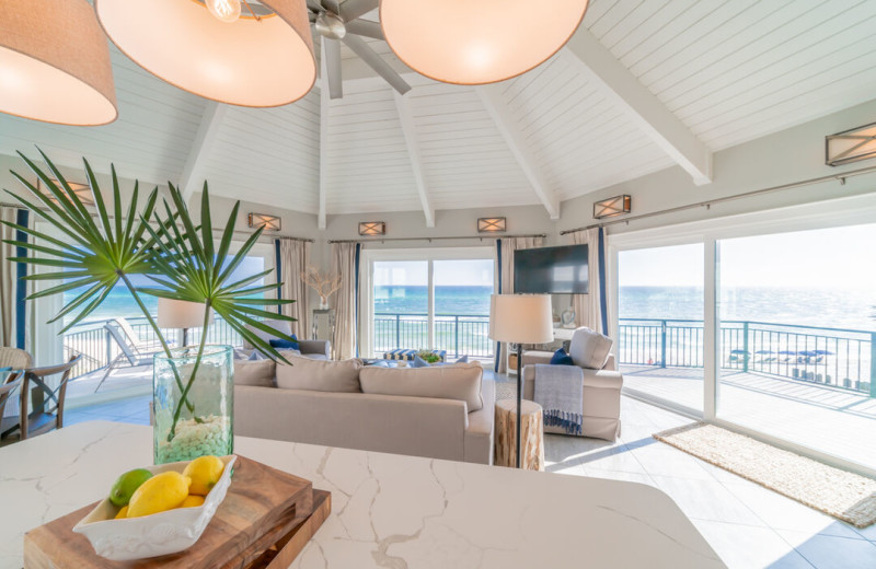 Rental living room at Paradise Properties Vacation Rentals & Sales.