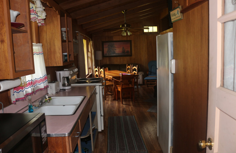 Cabin kitchen at Four Seasons Resort.