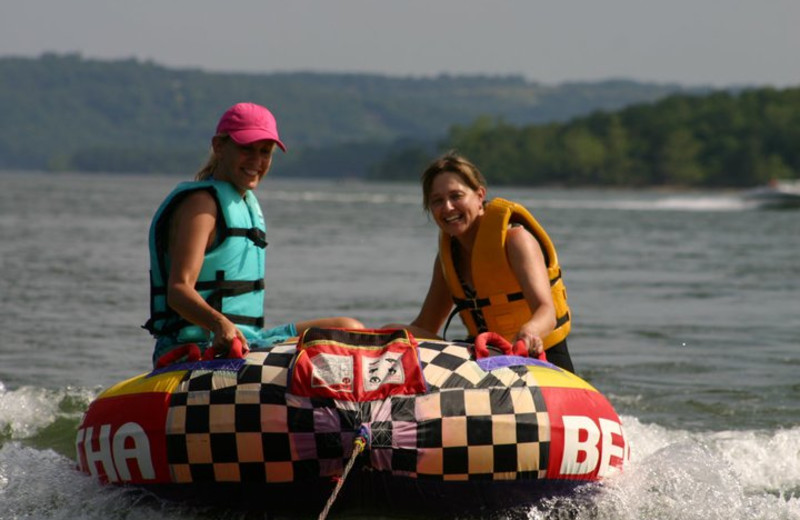 Water tubing at Golden Arrow Resort.