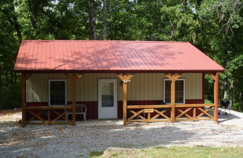 Cabin exterior at Willowbrook Cabins.
