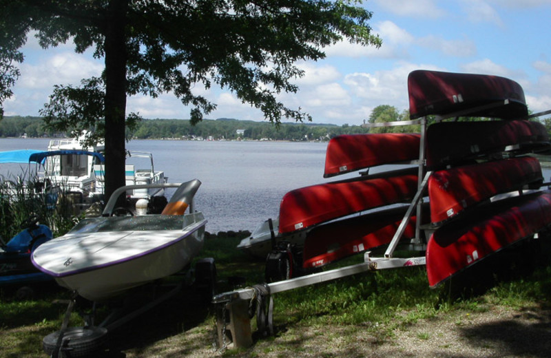 Boats at Edinboro Lake Resort.