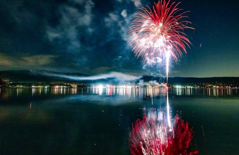 Fireworks at Happy Bear Vacation Rentals.