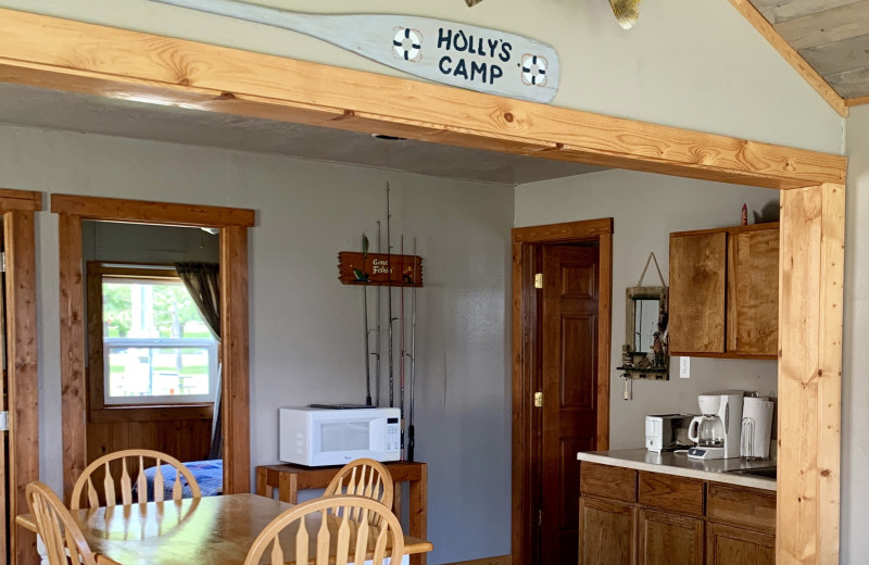 Cottage kitchen at Holly's Resort.