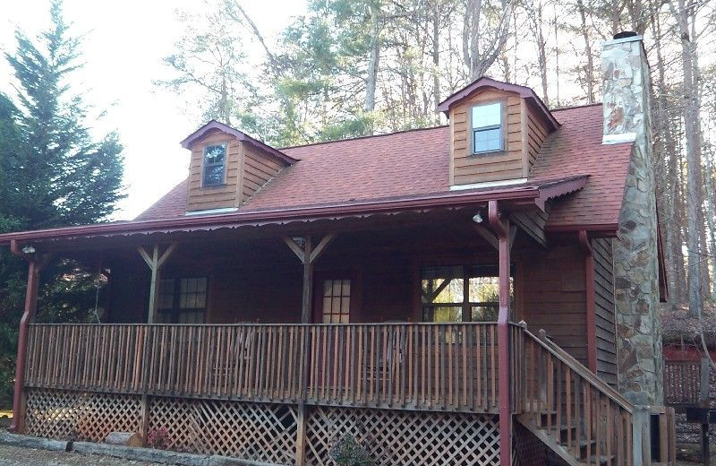 Cabin exterior at Georgia Mountain Rentals.