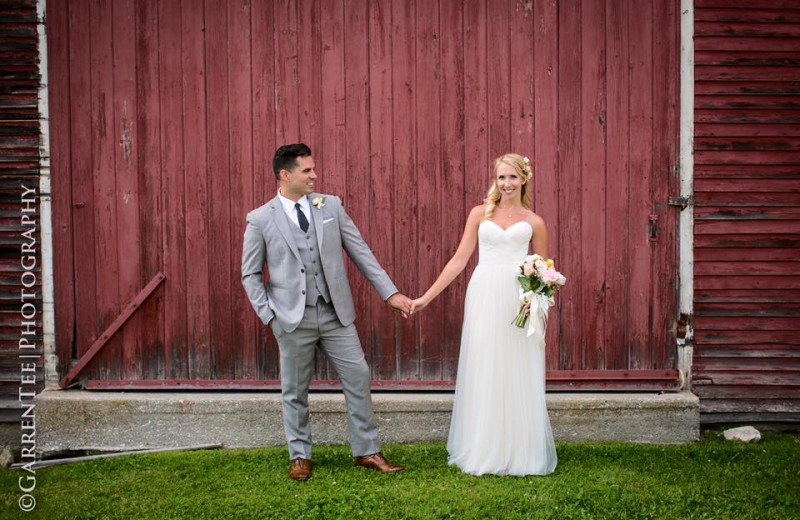 Wedding couple at The Red Clover Inn & Restaurant.