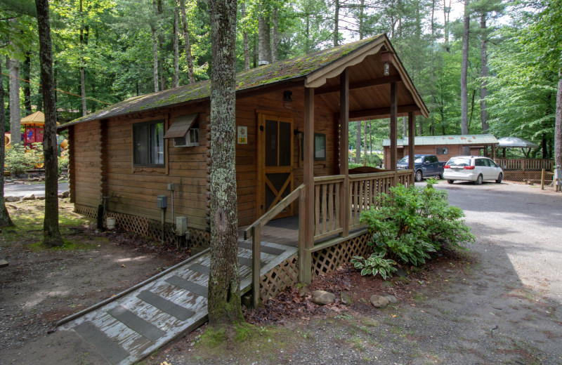 Cabin exterior at Yogi in the Smokies.