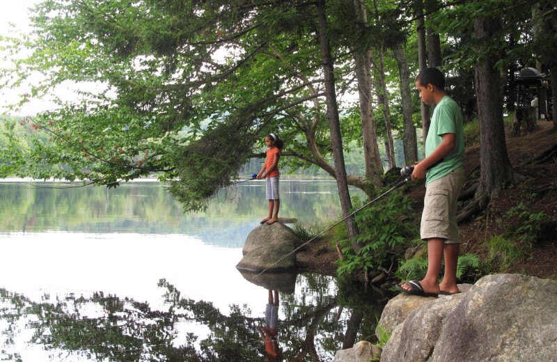 Fishing at Old Forge Camping Resort.