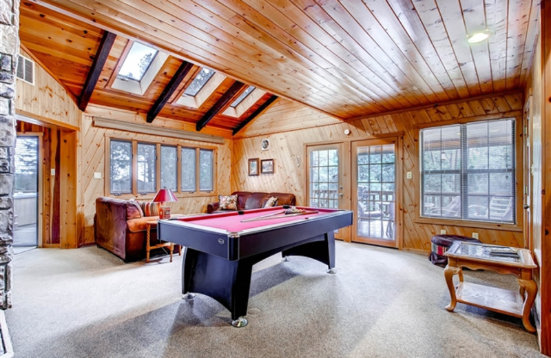 Bear Country Cabin living room at Hummingbird Cabins.