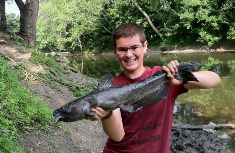 Fishing at Yogi Bear's Jellystone Park Gardiner.