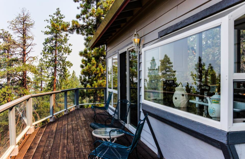 Vacation rental deck at Vacasa Rentals Lake Tahoe.