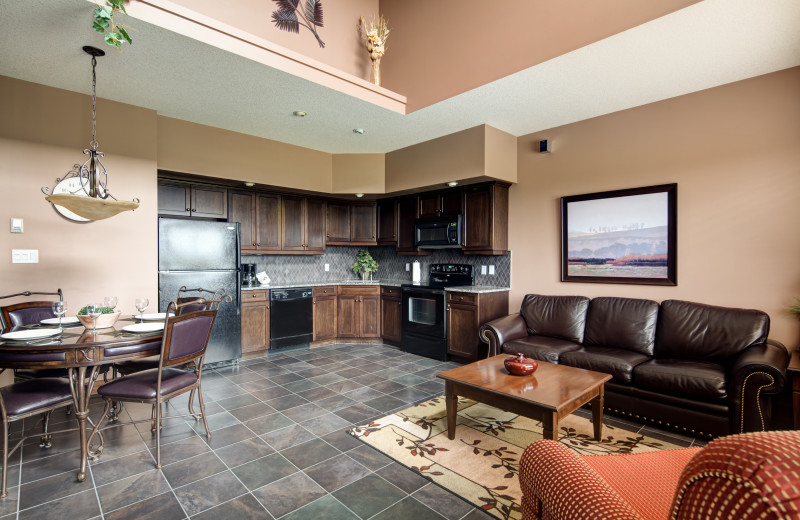 Guest room interior at Bighorn Meadows Resort.