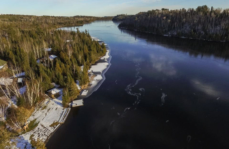 Aerial view of Golden Eagle Lodge.