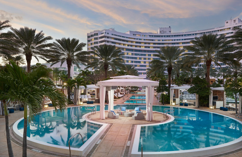 Outdoor pool at Fontainebleau Miami Beach.