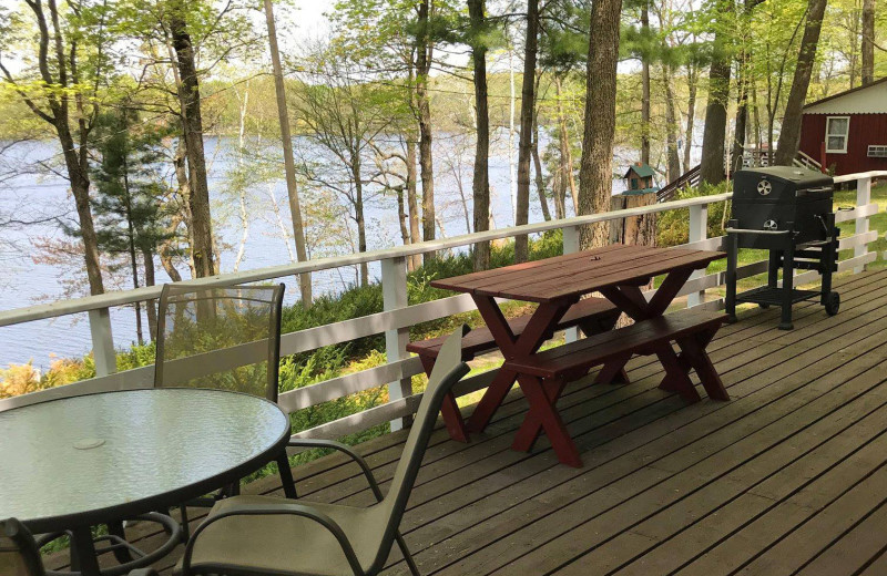 Cabin deck at Maple Terrace Resort.