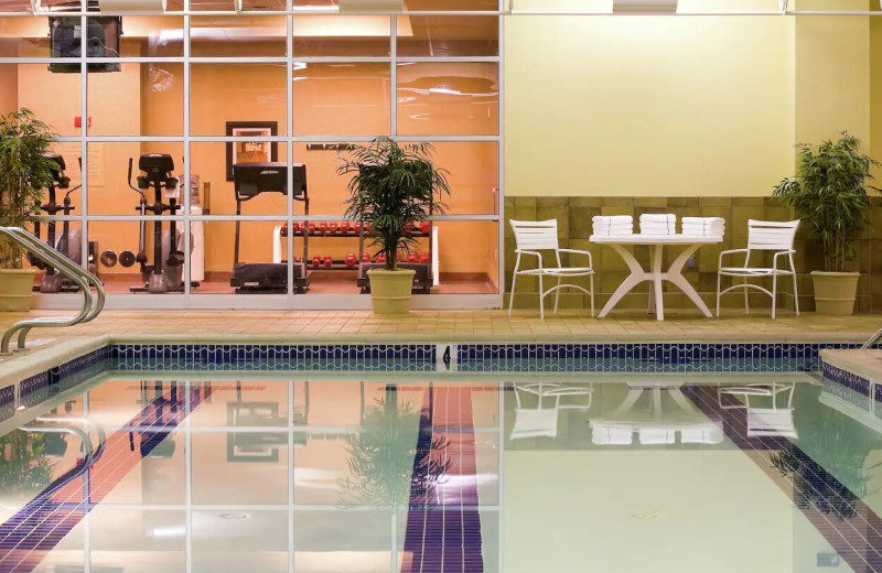 Indoor pool at Hilton Scranton 