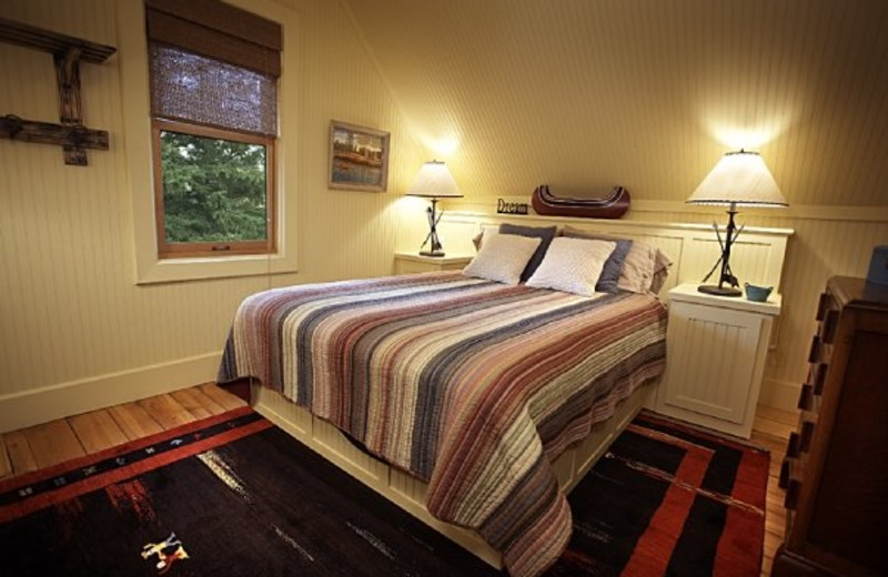 Bedroom at Cottonwood Meadow Lodge.