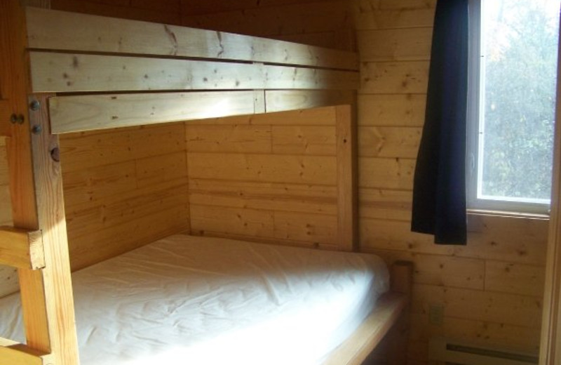 Bunk Beds in Cabin at Baraboo Hills Campground