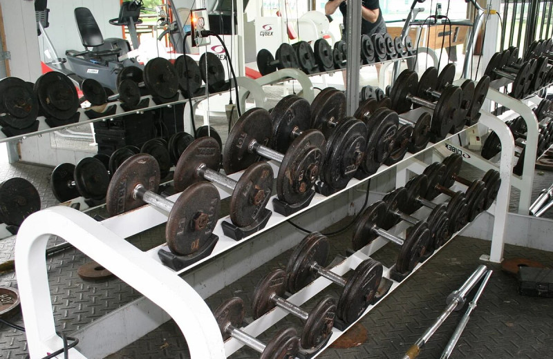 Weights at Golden Beach Resort.