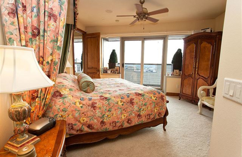 Rental bedroom at The Conger Collection.