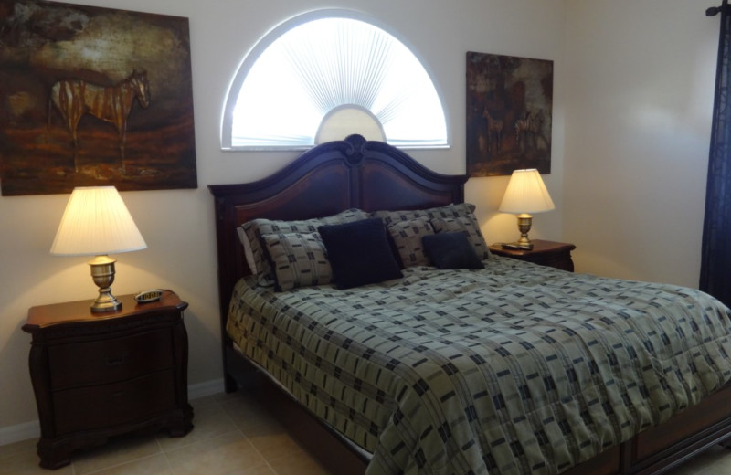 Rental bedroom at Orlando Sunshine Villas.