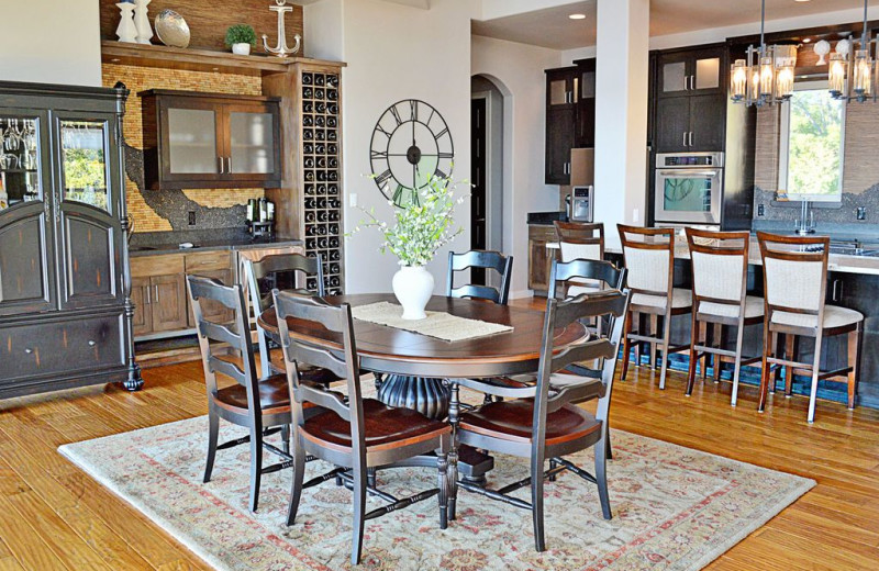 Dining and kitchen at Paradise Point Vacation Home.