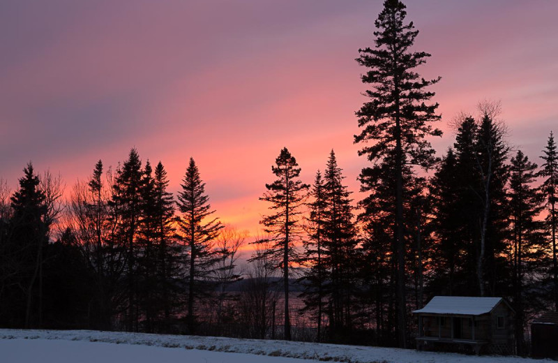 Sunset at Rangeley Lake Resort.